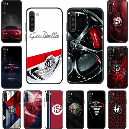 Sports Alfa Car Phone case For Xiaomi Redmi Note S2 4 5 6 7 8 A S X Plus Pro black soft cover luxury Etui 3D waterproof silicone