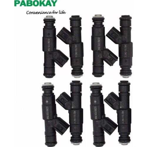 For Flow Matched Fuel Injector Set for 99-04 Dodge-Jeep 4.0 5.2 0280155784 4854181 4667938 RL669938AB FJ570 FJ454