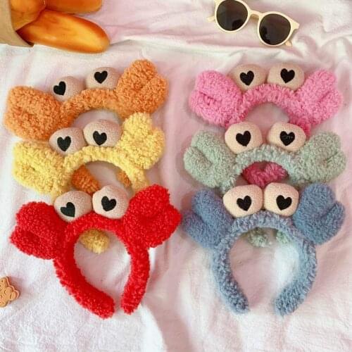 Cartoon Crab Headwear For Women New Hair Band Wash Makeup Headband Children Kids Hair Band Girl Cute Hair Accessories
