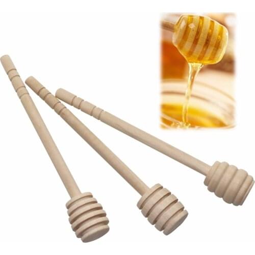 5 Pcs Beekeeping Honey Tools Wood Honey Splash Bar Stirring Rod Hammer Bee Tool