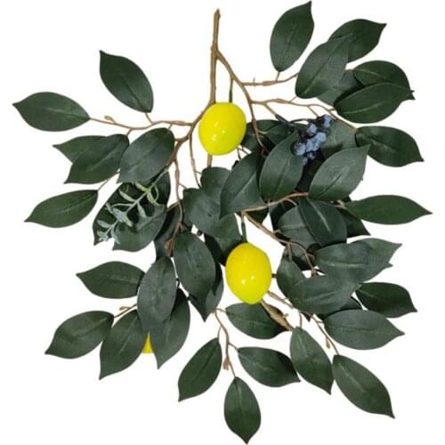 Artificial Plastic Lemon Fruit Branch Household Decoration Home Wall Decor Party Supply Garden 1pcs Photographic Prop