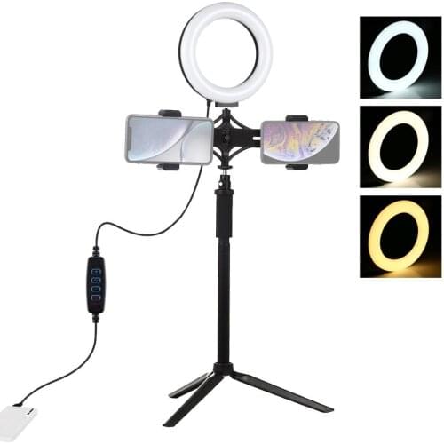 PULUZ Dimmable 6.2inch Photography LED Selfies Ring Light YouTube Vlogging Video Light Kits &Light Stand for Makeup Instagram