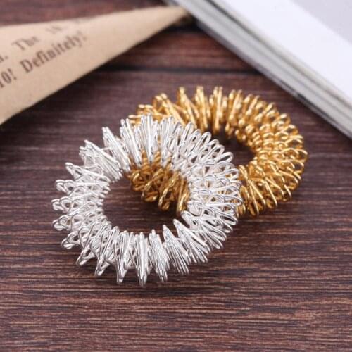 Stainless Steel Finger Massage Ring Acupuncture Ring Therapy Relax Hand Blood Circulation Pain Relief Health Care