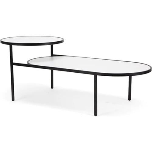 Console Table for Living Room Modern Design Coffee Desk Wholesale Furniture Aluminum Frame Plastic Top for Garden Bedroom