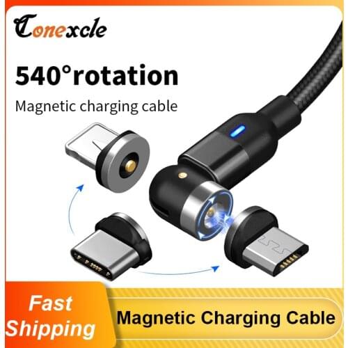 Conexcle Magnetic USB Charging Cable Micro USB Cable for iPhone Samsung USB Type C Magnetic Charger Cable Mobile Phone Cables