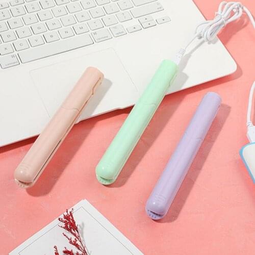 Mini USB Home Dual Use Hair Bangs Curler Straightener Curling Hairstyling Tool Hair Curler Twist Hair Iron Straightener
