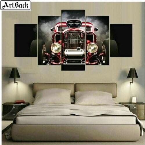 5 spell painting supercar full square drill 5d diamond painting 3d diamond embroidery kit for living room decoration car icon