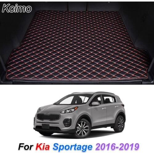 The Trunk Floor Leather Liner Car Trunk Mat Cargo Compartment Floor Carpet for Kia Sportage 2016-2019