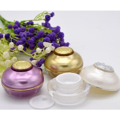 New Empty Acrylic Cream Jar 5G 10G Cosmetic Make Up Face Snail Cream Eyes Serum Mask Nail Polish Containers Wholesale 100pcs/lot