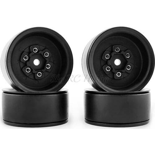 4pcs/lot Metal Beadlock 1.9 inch Wheel Rim for 1/10 RC Rock Crawler Traxxas TRX-4 TRX4 D90 D110 TF2 Axial SCX10 90046