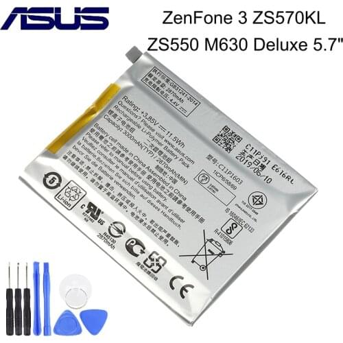 ASUS C11P1603 Orginal Battery For ASUS Zenfone 3 Zenfone3 ZS550 M630 Deluxe 5.7inch Z016D ZS570KL 2870mAh High Capacity