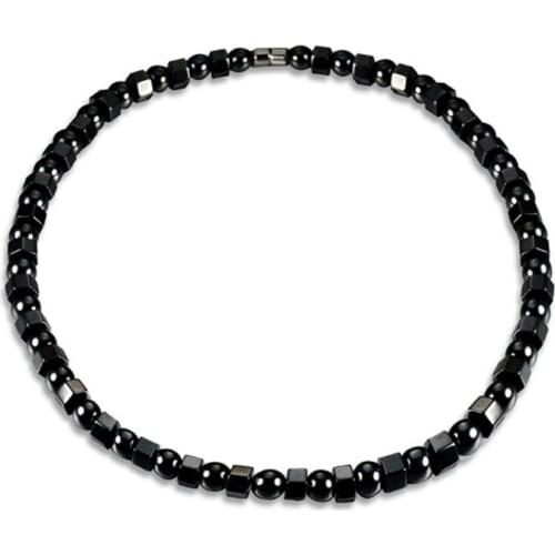 Hematite Necklace With Magnetic Therapy For Healing Health Unisex Jewelry Beads