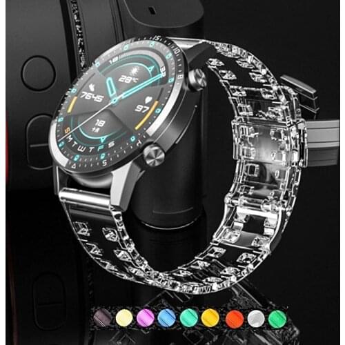 Watchband For Samsung Galaxy Watch 42mm 46mm Acrylic Transparent Silicone Strap Sport Wrist Bracelet for Amazfit Bip Pace Straps