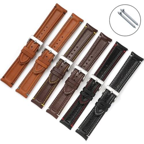 Band For Samsung Galaxy watch 46mm/42mm/active 2 gear S3 Frontier/huawei watch gt 2e/2/amazfit bip Leather 20mm 22mm watch strap