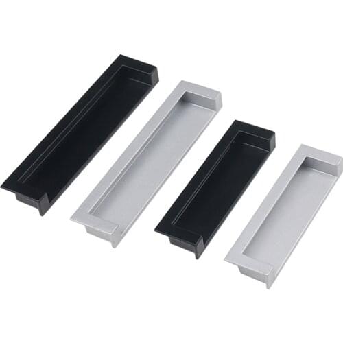 1Pc 96/128MM Zinc Alloy Hidden Door Handles Cabinet Pulls Cabinet Knobs, Furniture Kitchen Closet Cupboard Pulls Cabinet Handle