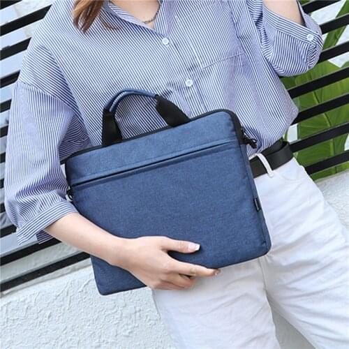 3 Size Laptop Bag Portable Cover Liner Sleeve Handbag Solid Color Laptop Shoulder Bag Women Men Notebook