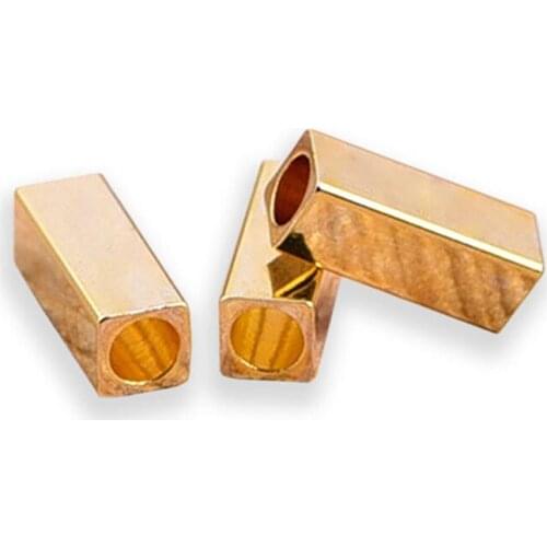 10pcs Spacer Beads Rectangle For Jewelry Making 8mm Copper Bead Gold Silver Necklace Bracelet Diy Handmade Bead Jewelry Findings