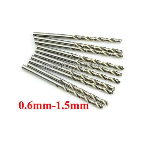 100 PCS Mini Twist Bits for 0.6mm~1.5mm used Drill for pcb board,wood,plastic 0.6,0.7,0.8,0.9,1.0,1.1,1.2,1.3,1.4 ,1.5mm