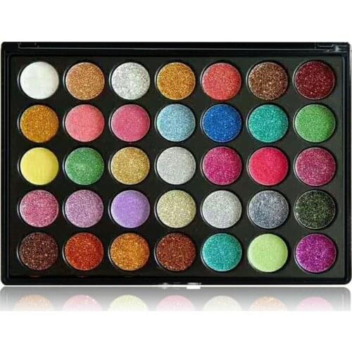 35 Colors Professional Eyeshadow Palette Matte Powder Glitter Eye Shadow Makeup Shimmer Pigments Kit Waterproof Long Lasting