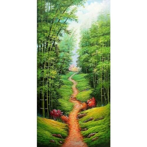 Bamboo Forest Pathway Diamond Painting Scenic Round Full Drill Nouveaute DIY Mosaic Embroidery 5D Cross Stitch Home Decor Gifts