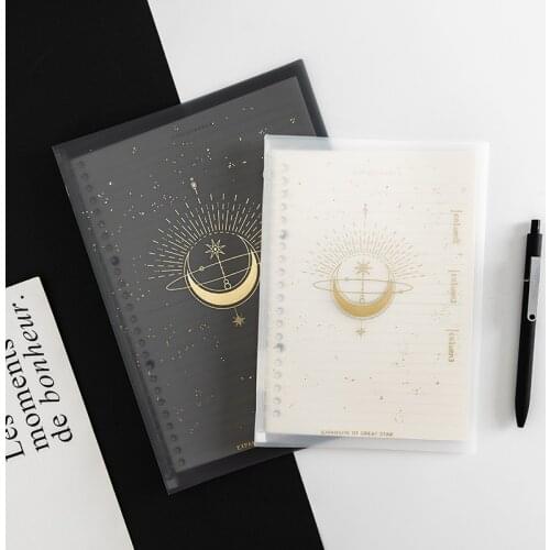 A5 Loose Leaf Soft Side Notebook Journal Planner Transparent Horizontal Line Notebooks School Office Stationery