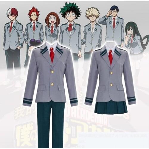 Boku no Hero Academia My Hero Academia Anime Summer Winiter Uniform Midoriya Izuku Bakugou Coat Shirt Pant Tie Halloween Party