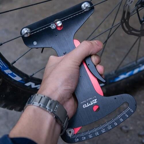 Black Red Bicycle Spoke Correction Tool Aluminum Alloy Tensiometer Wire Wheel Set Mountain Bike Rim Adjustment