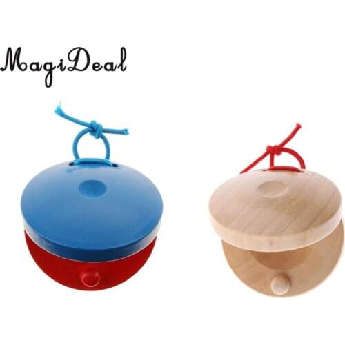 Wooden Castanet Kids Percussion Flamenco Percussion Musical Instrument Toy for Baby Early Educational Toy