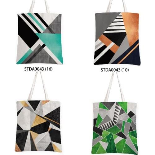 Geometric striped lattice Handbags travel womens bags cheap storage bags Pouch stationery organizer Packaging bags lunch bag