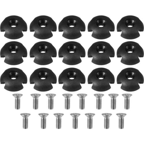 Deck Line Guide 15 Pcs Durable Nylon Large Clover Deck Line Guide Slotted Round Out Slotted Round Out for Kayak Canoe