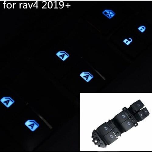 Lighted LED Power Single Window Switch Set for Toyota RAV4 RAV 4 2019 2020 Left Driving Backlight