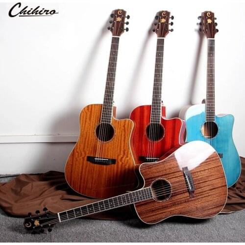Direct Selling HOT 41-Inch Acoustic Guitar Concert Folk Guitar Veneer Mahogany Beginner Gift 4 Color Selection
