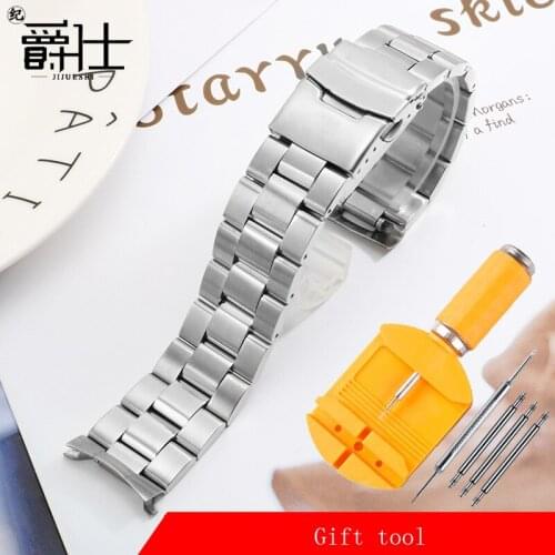 Special interface Solid Stainless steel watchband silver bracelet Replacement metal belt for EF-527D-7AV series watch chain