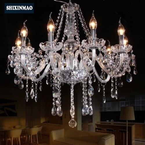 HSHIXNIMAO Luxury Electric Crystal Chandeliers 6Arm/8Arm/10Arm/15Arm Crystal lamp Crystal Chandelier illumination