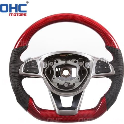 100% Real Carbon Fiber Steering Wheel compatible for MB W205,S205 S213,W213 X156 C117,X117 W218,X218,C257 C E GLA CLA CLS
