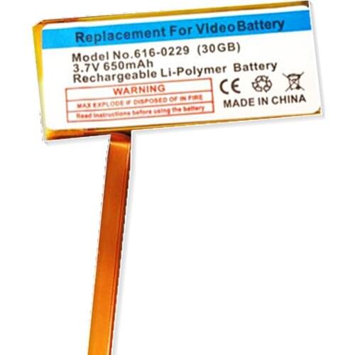 650mAh Replacement Battery for ipod classic gen 6th 7th 80GB 120GB Thin 160GB for ipod 5/5.5 gen 30 gb 616-0229 battery +tools