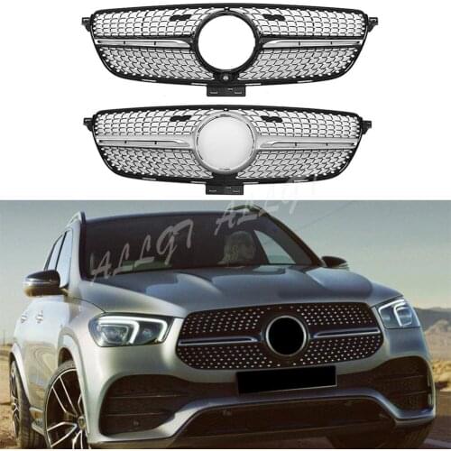 Sports Front Grill Bumper Grille For Mercedes Benz GLE Coupe C292 2015 2016 2017 2018 2019 2020 GT Diamond Black Silver
