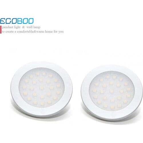 Stylish 9.5-30v 2w smd3528 low voltage battery light round flat surface led bulb lamps in boat/caravan (6pcs/lot)