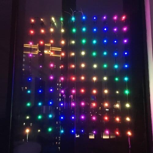 DIY Garland Display Gyver Matrix WIFI Controller WS2812B RGB New Year Addressable Led Strip WINDOW MOUNTING Pitch of 10cm