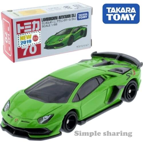 Takara Tomy Tomica No.70 Lamborghini Aventador SVJ Scale 1/68 Car Hot Pop Kids Toys Motor Vehicle Diecast Metal Model New