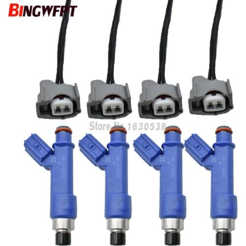 4ps/lot Fuel Injector 23250-21040 with plugs For Toyota Yaris 2006-2016 Corolla 2000-2015 23209-21040