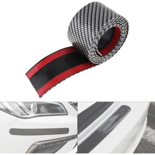 Universal Carbon Fiber PVC 100CM x 5CM Car Door Pedal Bumper Anti Collision / Friction Protection Sticker