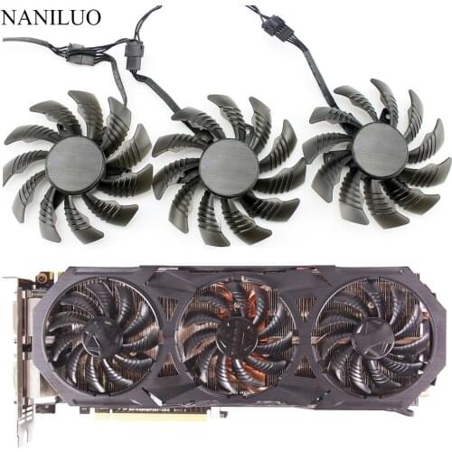 75MM PLD08010S12HH T128010SU For Gigabyte GTX960 GTX970 GTX980 GTX 980TI 760 670 580 R9 290X Graphics Card Cooler Fan