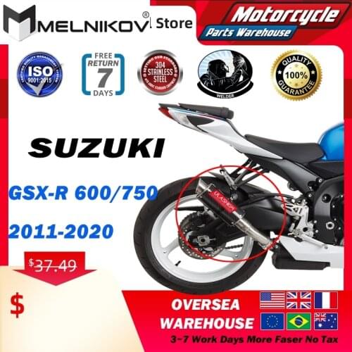 Motorcycle Full Exhaust Middle Pipe Slip On For Suzuki GSXR600 Gsxr700 Gsxr750 K7 GSX R700 R750 R600 GSXR 600 750 Exhaust