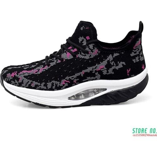 Womens Sneakers Platform Toning Wedge Zapatillas Sports Shoes For Women Swing Shoes Slimming Sneakers Fitness Gym Walking Shoes