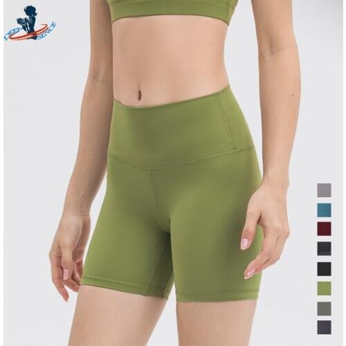DEEPSENCE Womens Summer Yoga Leggings Shorts Spandex High Waist Running Sportwear Fitness Short Tights Jogging Athletic Pants