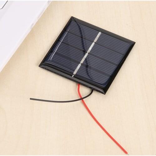 0.45W 2V Polysilicon Solar Panel with 10cm Wires Automatically Recharging Portable Element for Battery Phone Charger DIY