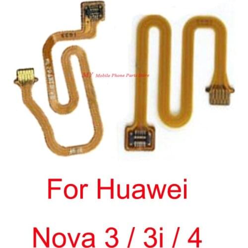 10 PCS Back Home Button Fingerprint Touch ID Sensor Connector Flex Cable For Huawei Nova 3 / 3i / 4 Nova3 Nova4 Nova3i Parts