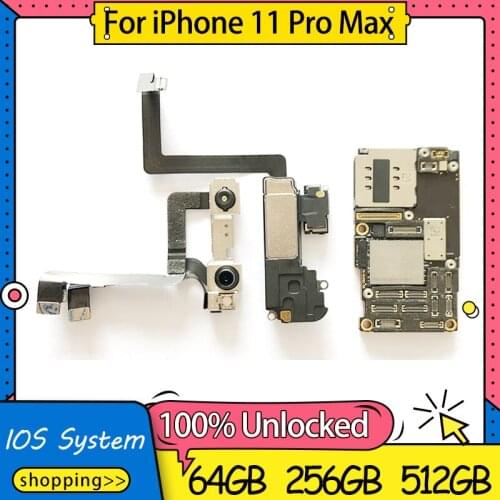 Good Working For iPhone 11 XS Max Motherboard Unlocked With / Without Face ID Disassemble Logic Main Board For iPhone 11 pro max