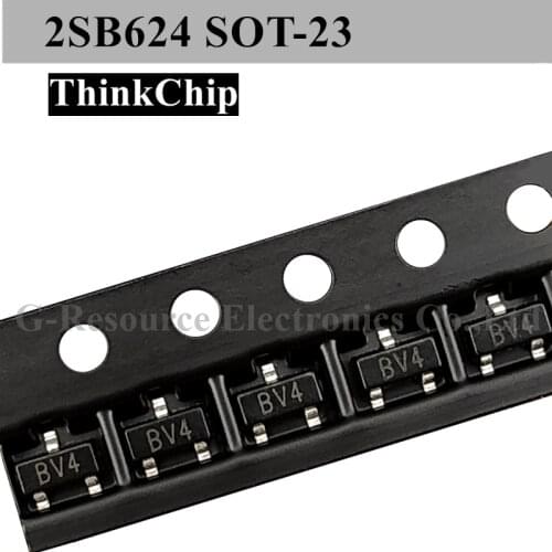 100pcs) 2SB624 SOT-23 SMD Crystal triode Pipeline locator B624 (Marking BV4)